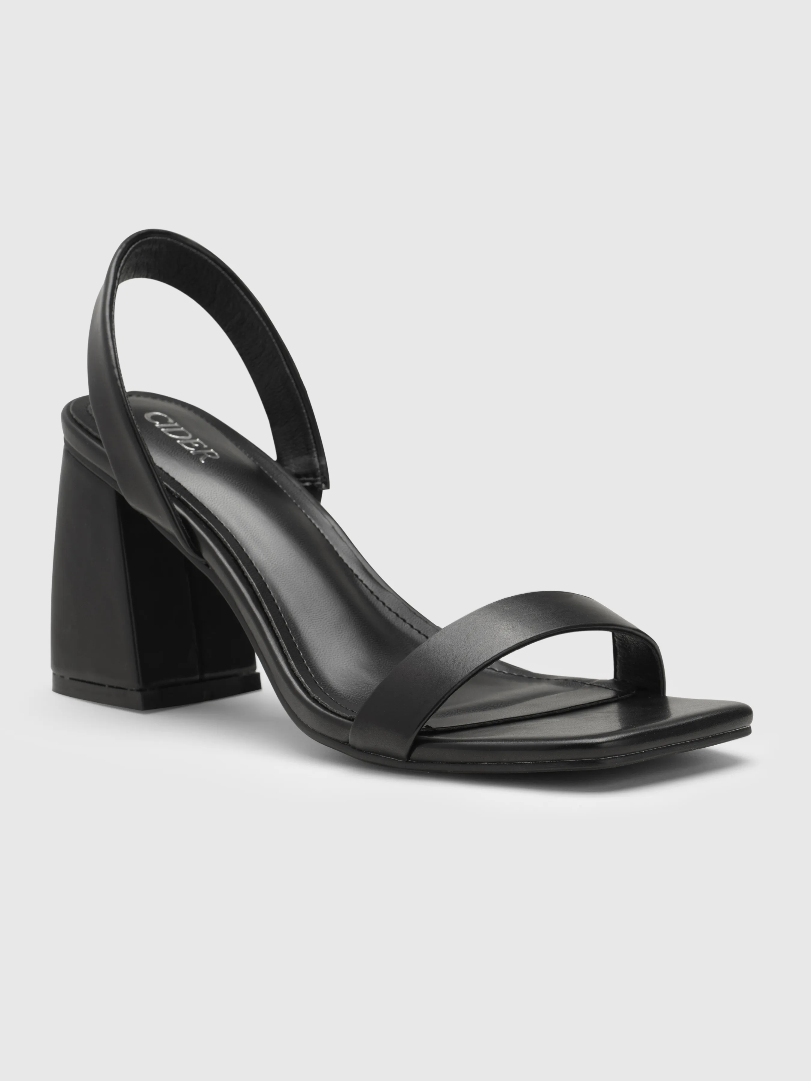 Sandalias con Tacón Grueso de Banda Única