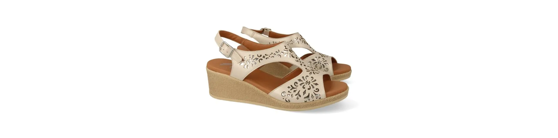 SANDALIAS CUÑA MUJER PIEL CONFORT MOD. CARMEN