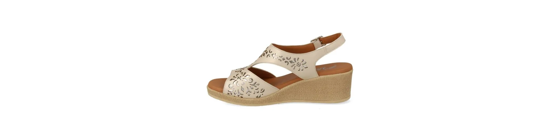 SANDALIAS CUÑA MUJER PIEL CONFORT MOD. CARMEN