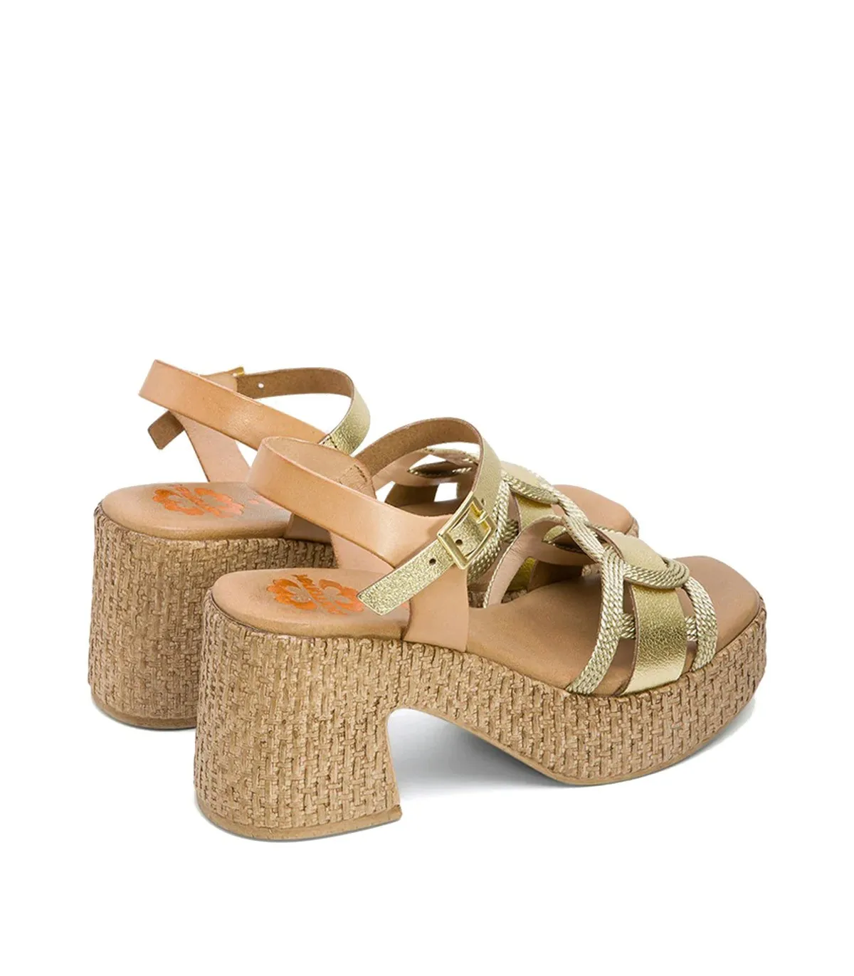 SANDALIAS DE PIEL CON TACÓN PORRONET JANA 3061 PLATINO