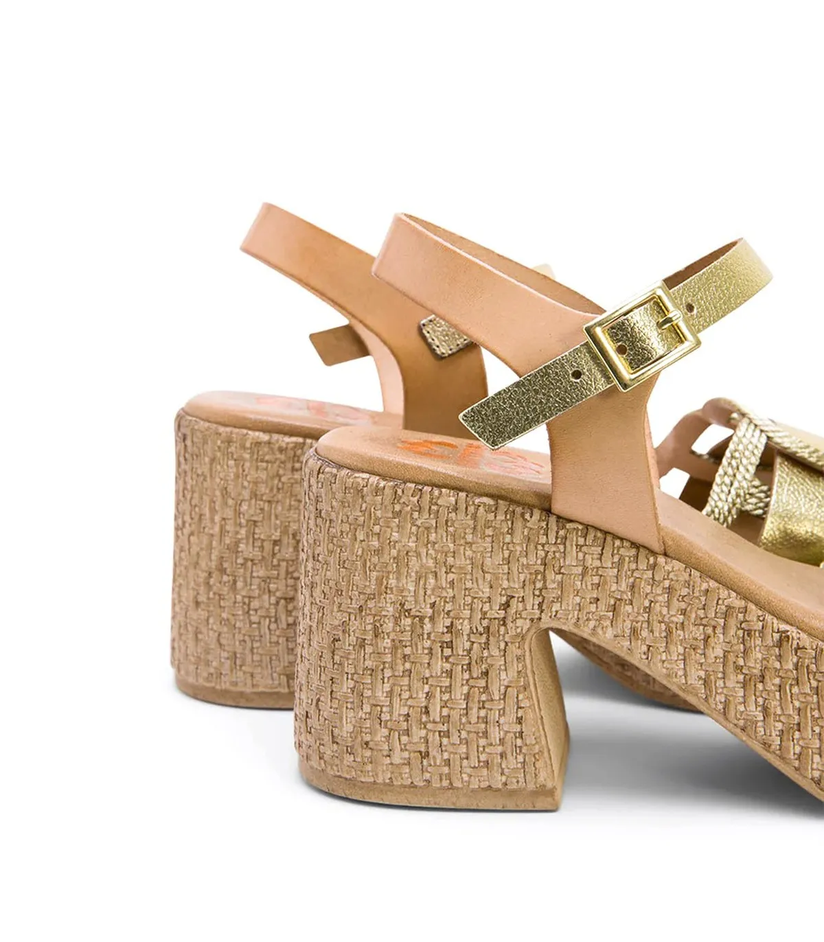 SANDALIAS DE PIEL CON TACÓN PORRONET JANA 3061 PLATINO