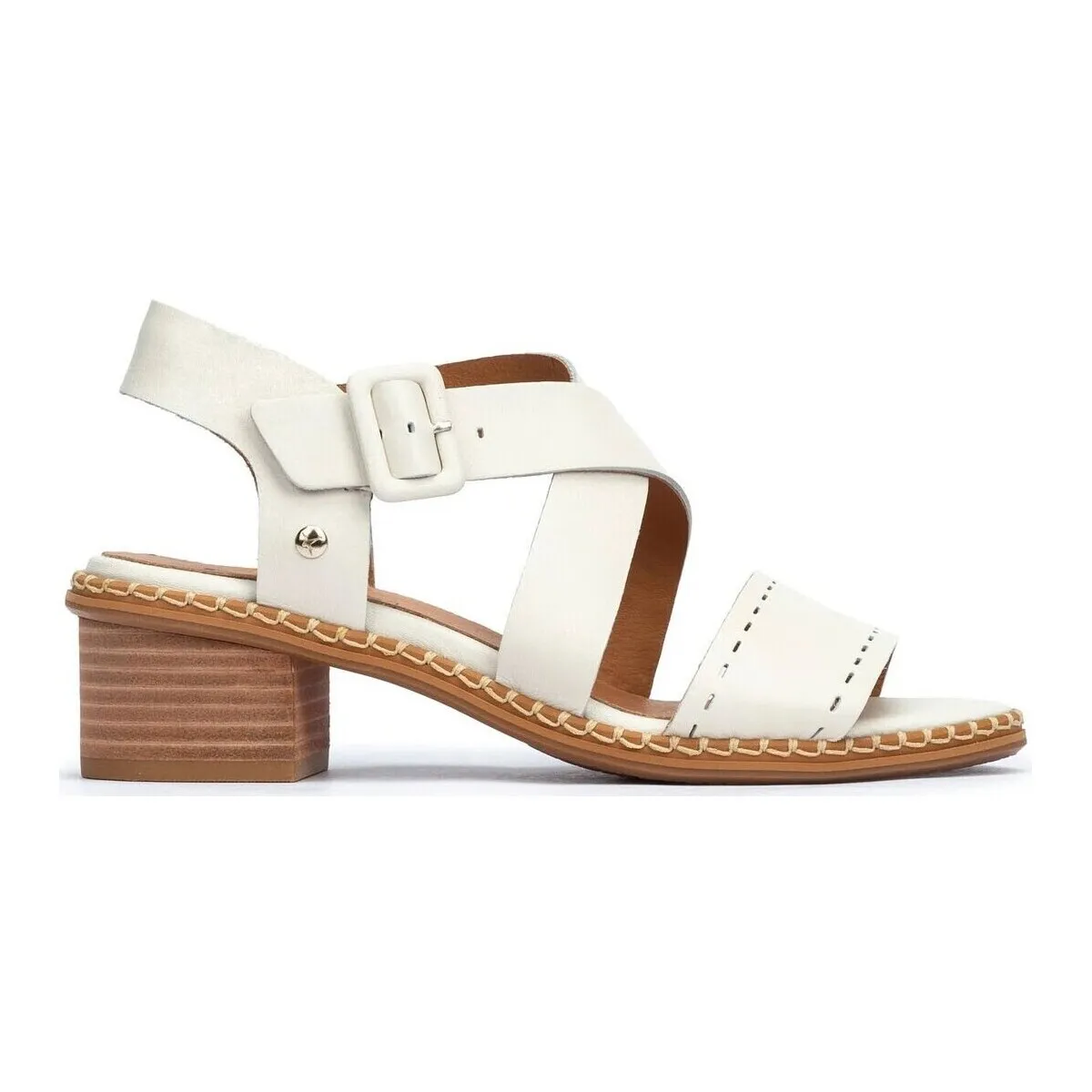 SANDALIAS DE TACÓN BAJO  BLANES W3H1892 BEIGE