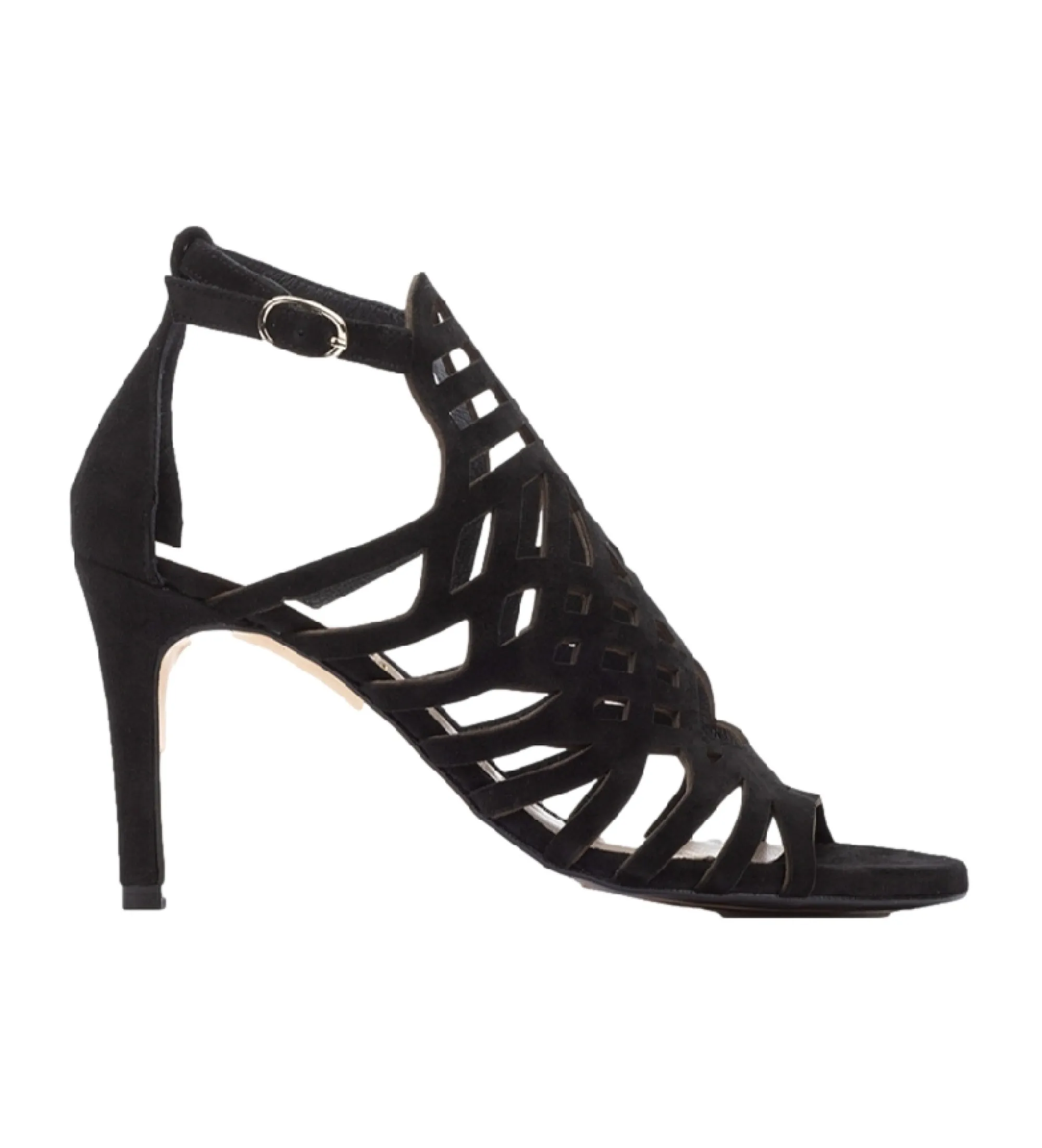 Sandalias de tacón de piel Julia 1637 Negro