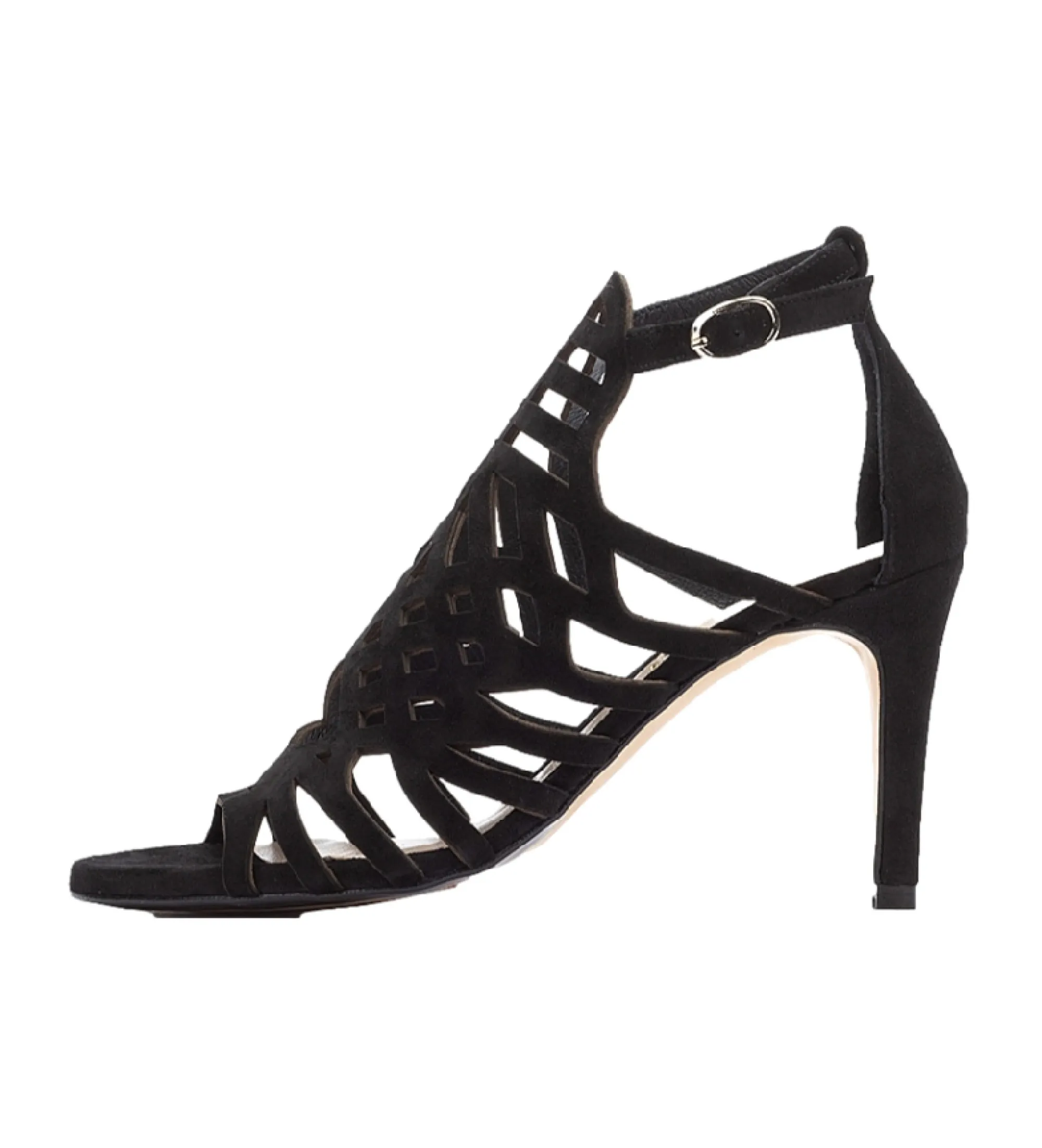 Sandalias de tacón de piel Julia 1637 Negro