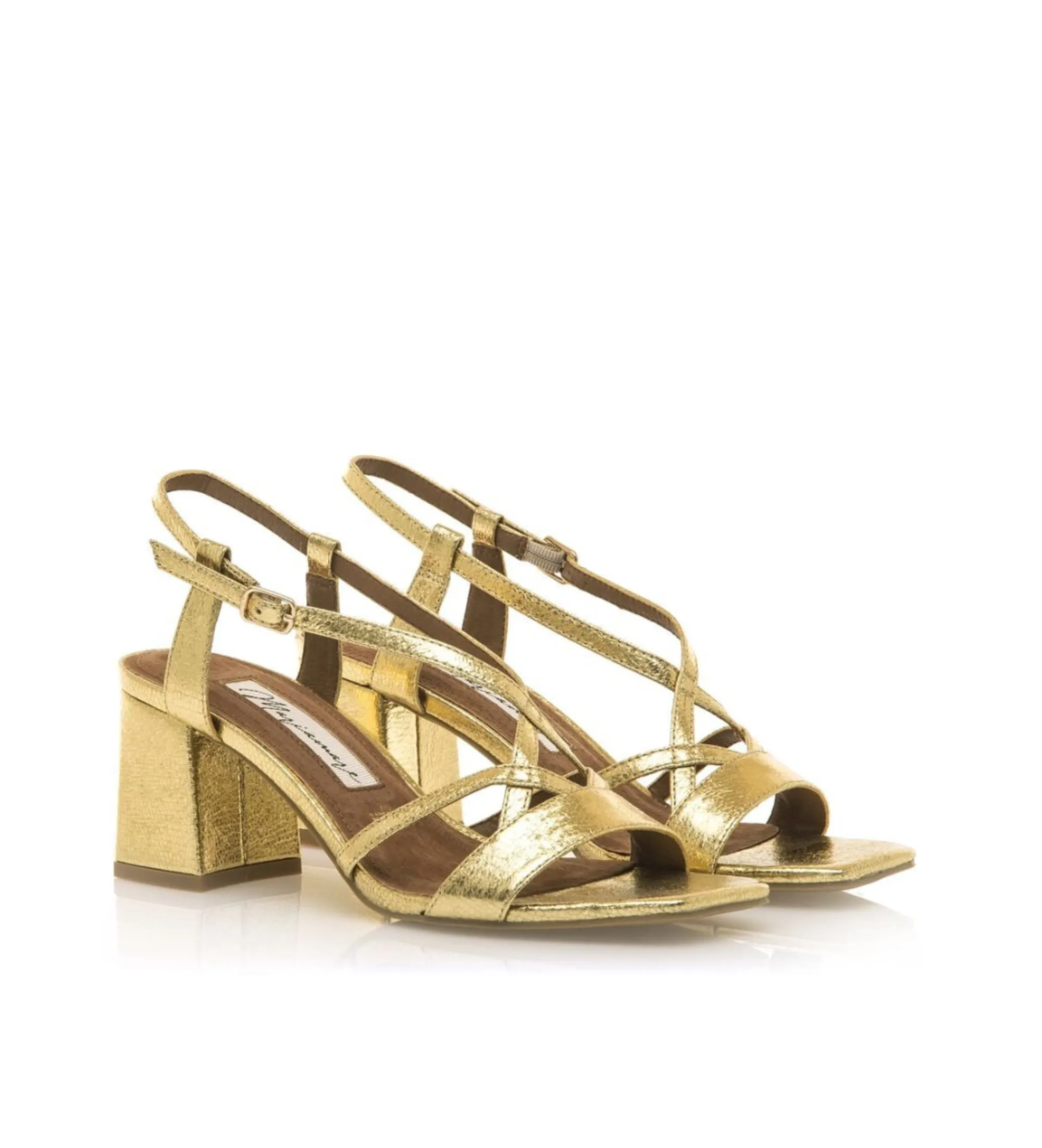 SANDALIAS WOODIT DORADO ALTURA TACóN 8.5CM
