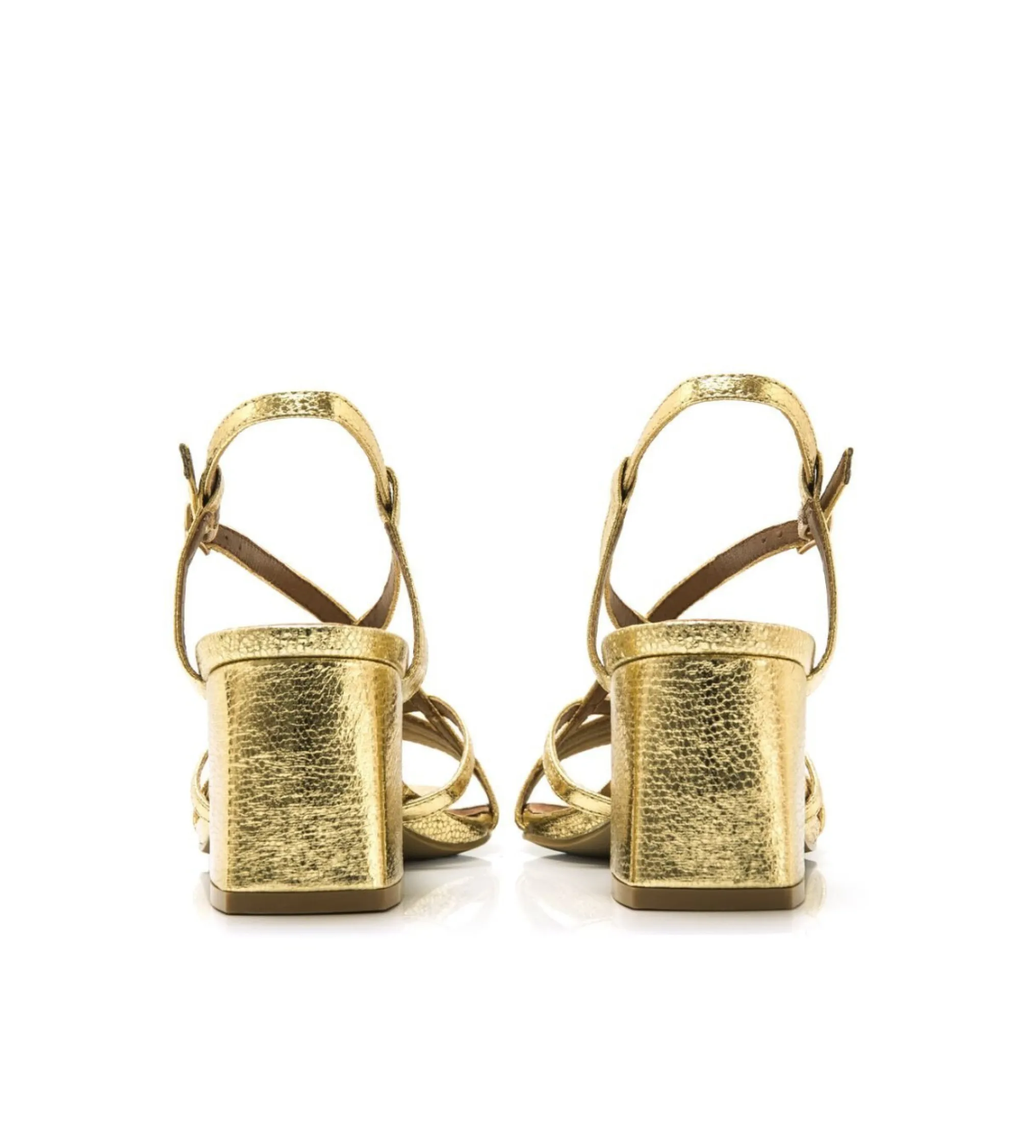 SANDALIAS WOODIT DORADO ALTURA TACóN 8.5CM