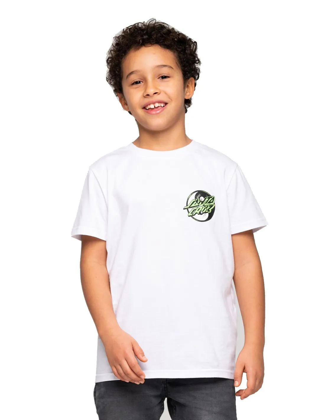 SANTA CRUZ YOUTH YIN YANG DOT  BLANCO  CAMISETA NIñO