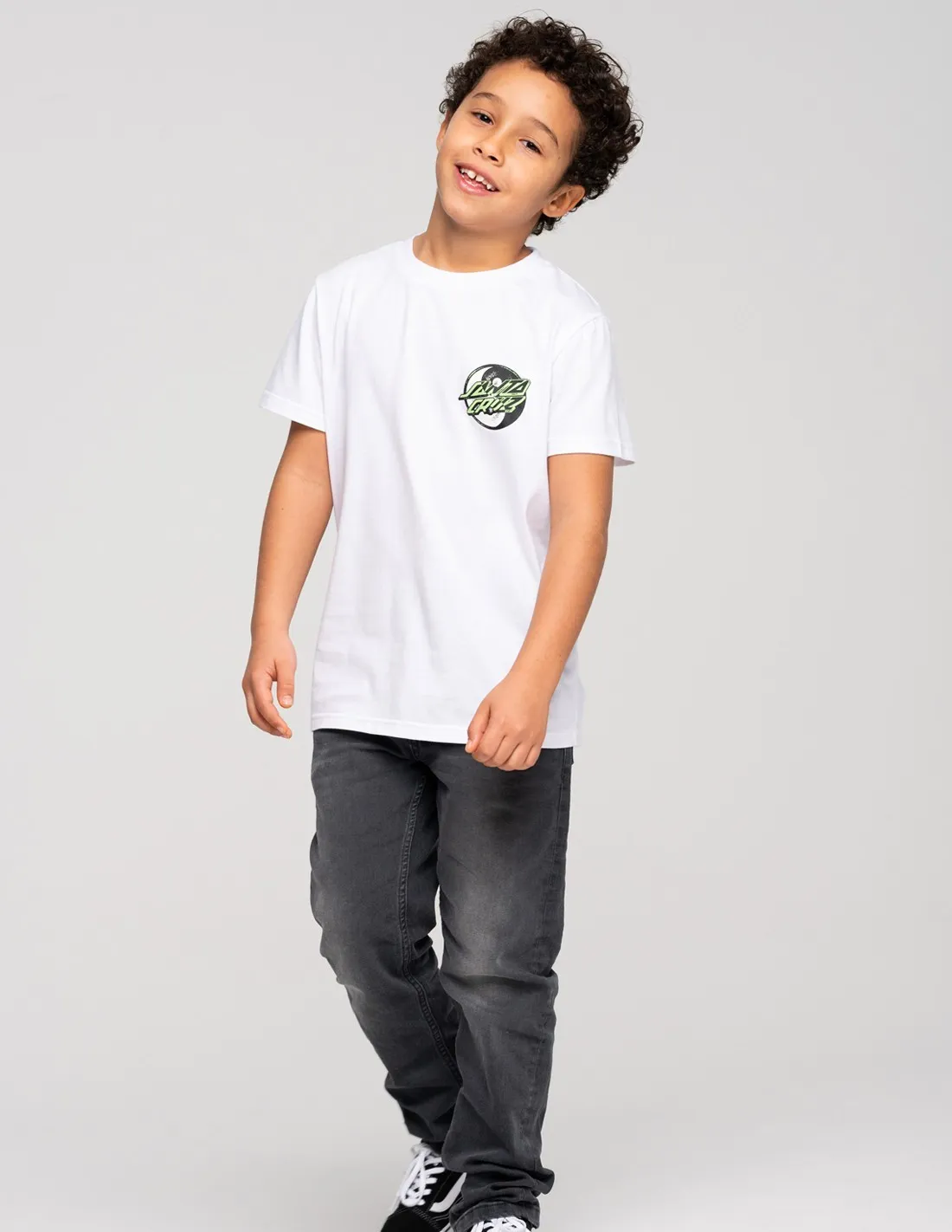 SANTA CRUZ YOUTH YIN YANG DOT  BLANCO  CAMISETA NIñO