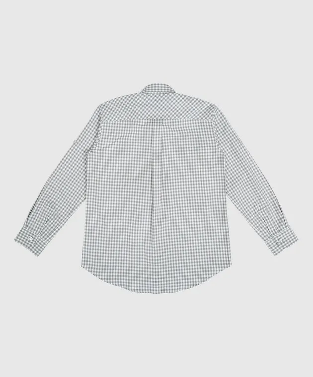 Stefano Ricci Children's gray checked shirt