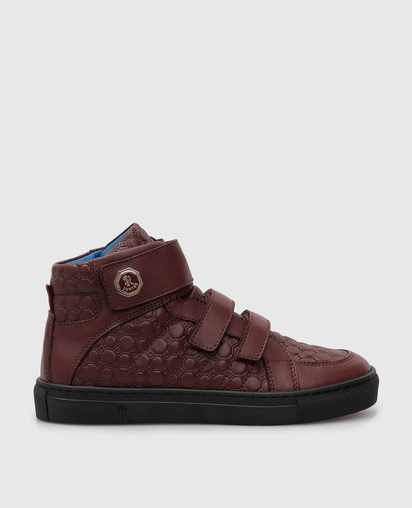 STEFANO RICCI CHILDREN'S PATTERNED LEATHER HITOPS