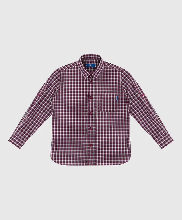 Stefano Ricci Children's purple plaid shirt