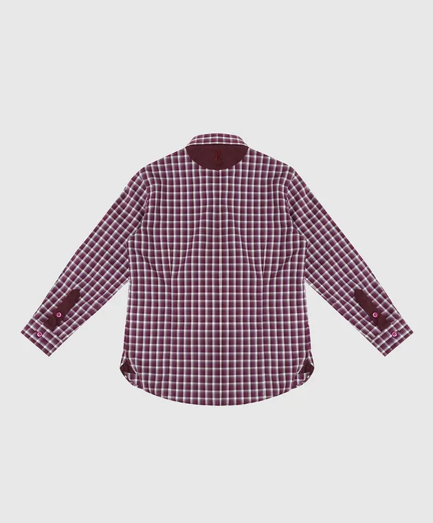 Stefano Ricci Children's purple plaid shirt