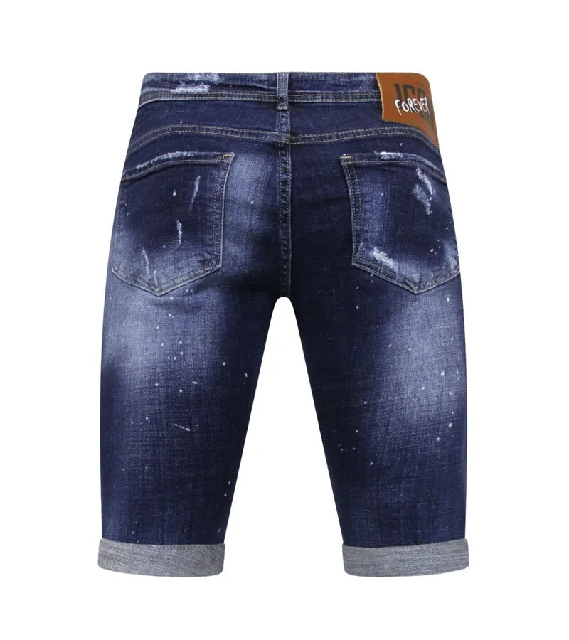 STRETCH SHORT WITH PAINT SPLASH HOMBRES  SLIM FIT 1074 AZUL