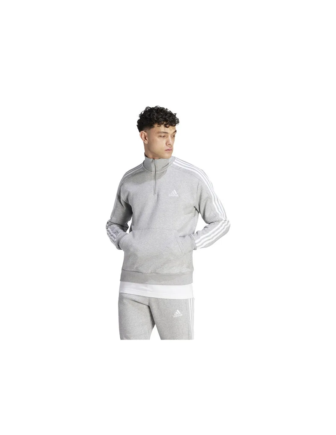 Sudadera adidas 3S Fl 1/4 Z Hombre