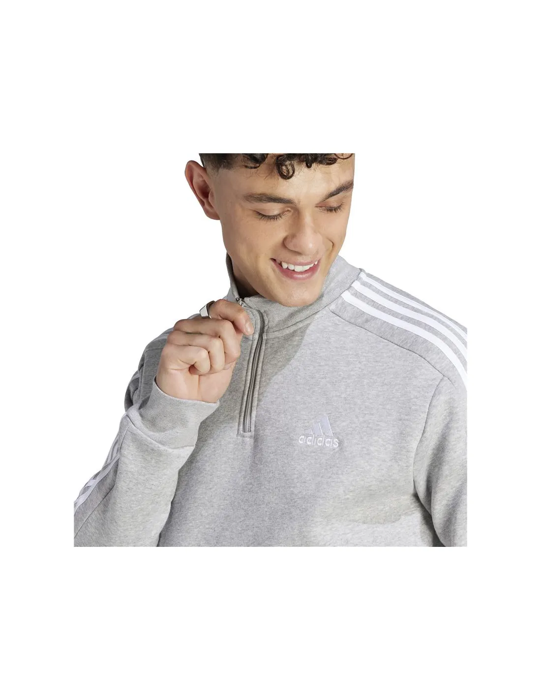 Sudadera adidas 3S Fl 1/4 Z Hombre