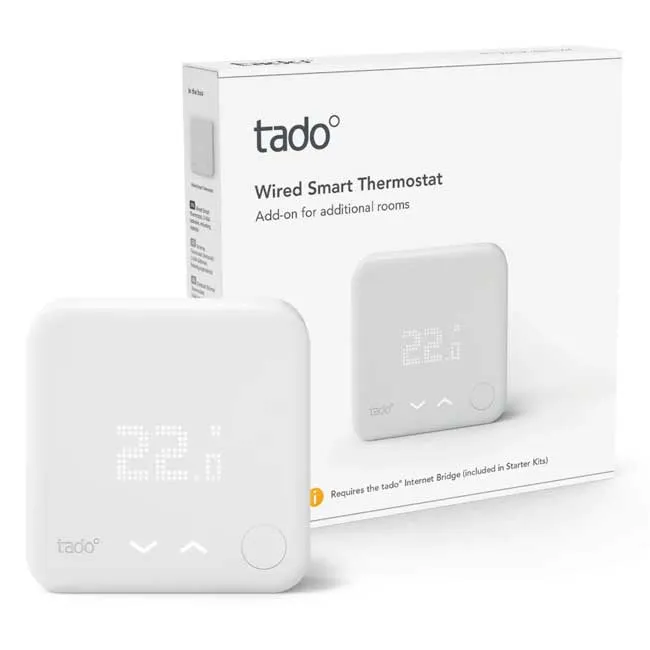TERMOSTATO INTELIGENTE CABLEADO ADICIONAL TADO  TERMOSTATO EXTRA PARA HABITACIONES ADICIONALES