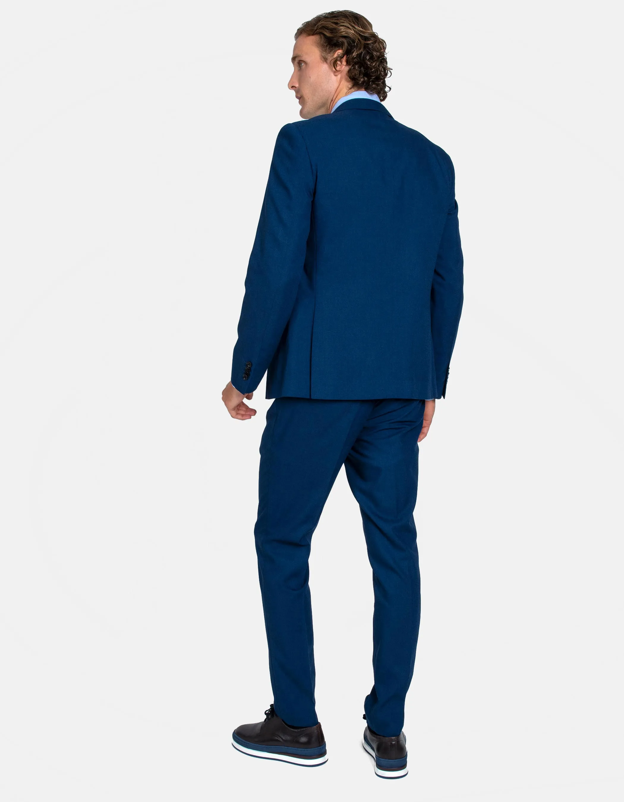 Traje liso fil a fil