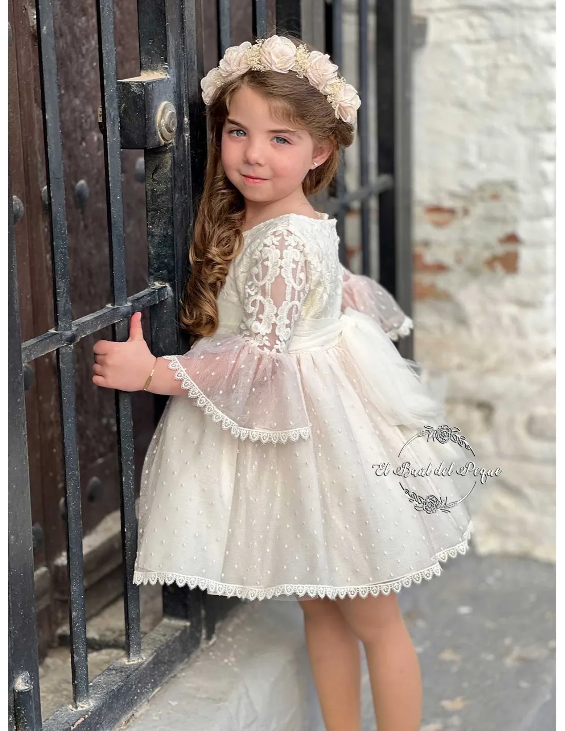 Vestido Ceremonia Niña Chus Rodríguez Verona rosa