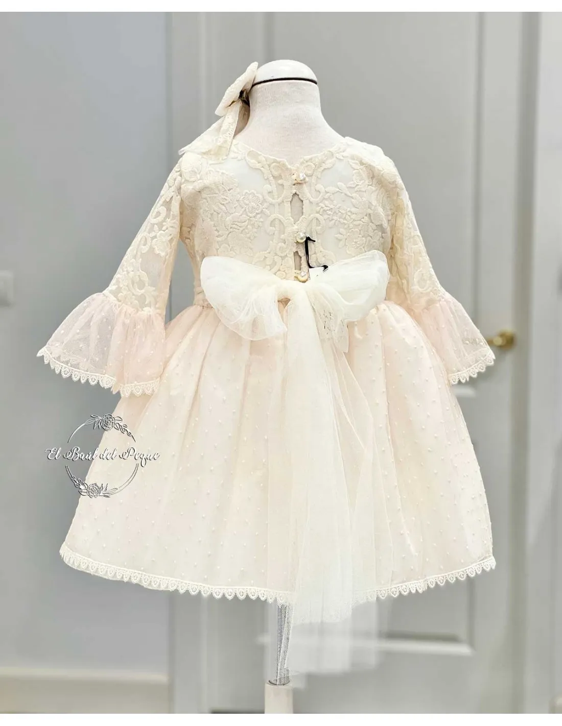 Vestido Ceremonia Niña Chus Rodríguez Verona rosa