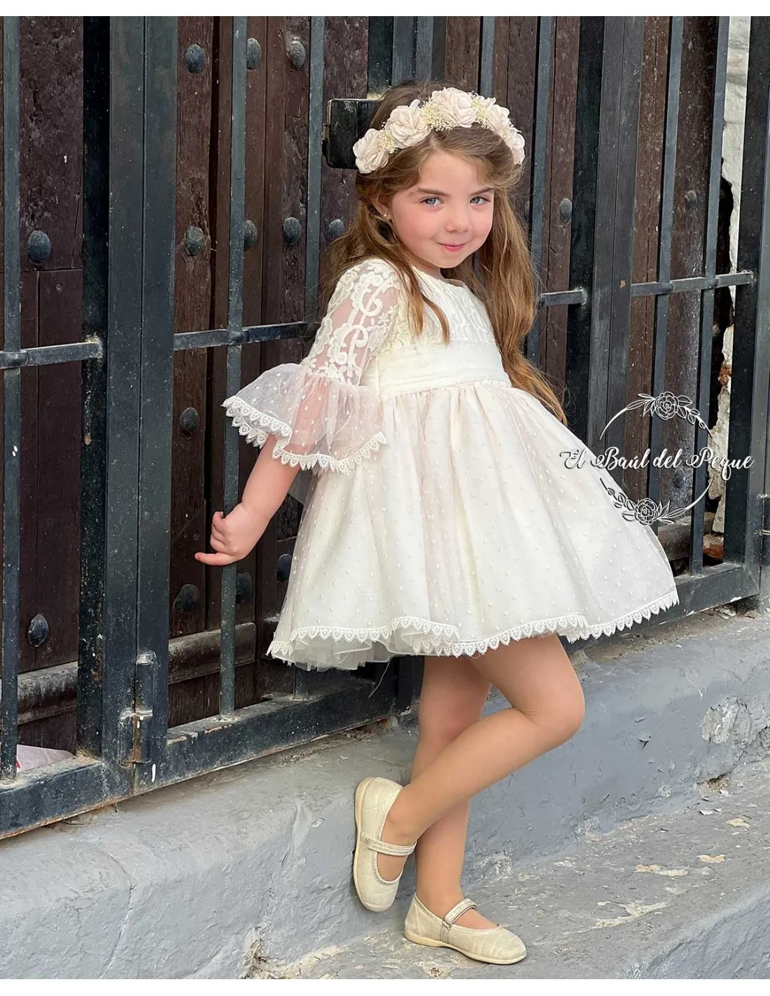 Vestido Ceremonia Niña Chus Rodríguez Verona rosa