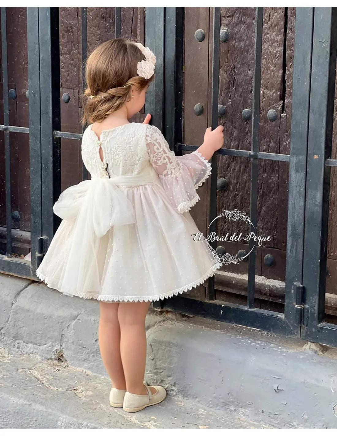 Vestido Ceremonia Niña Chus Rodríguez Verona rosa