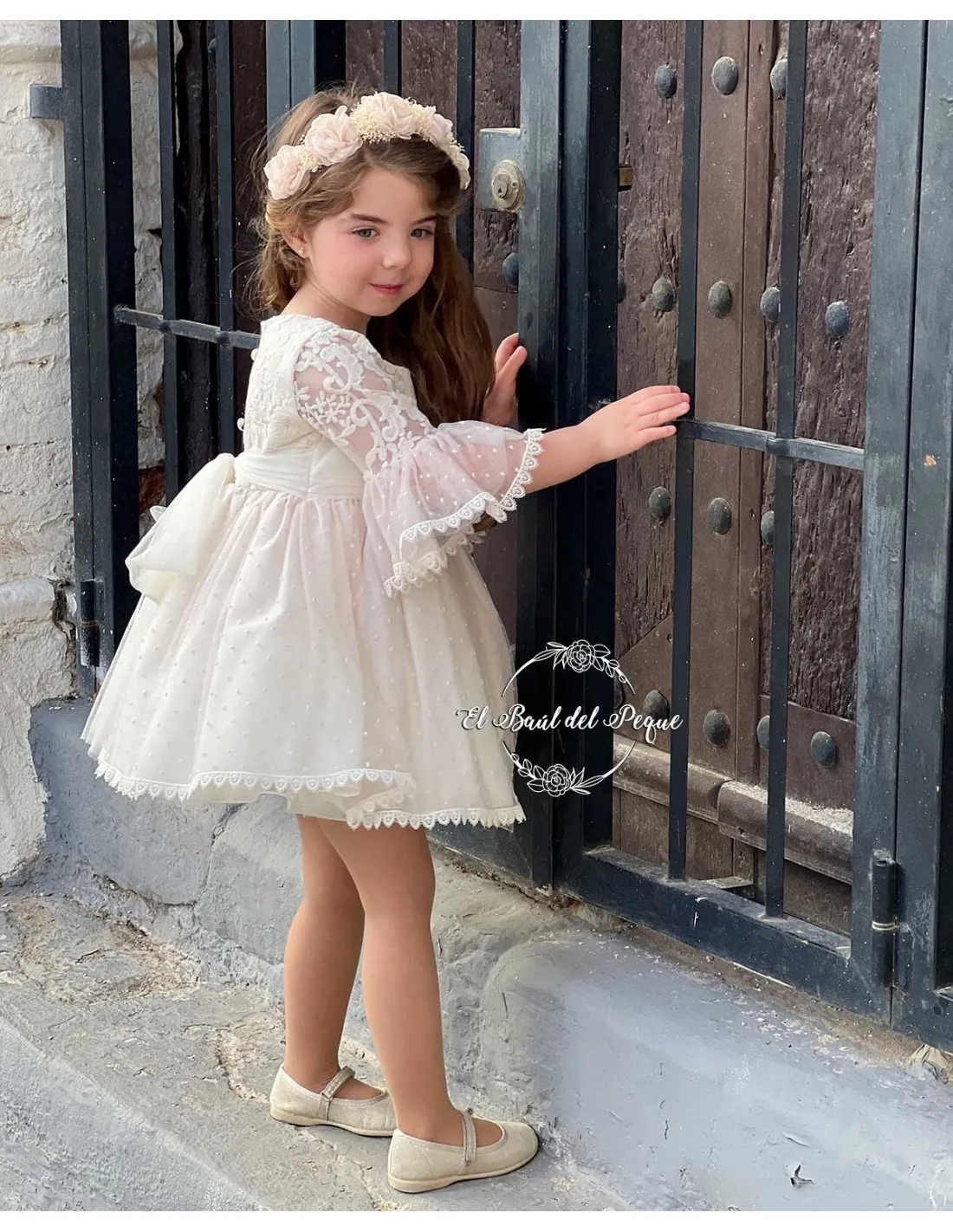 Vestido Ceremonia Niña Chus Rodríguez Verona rosa