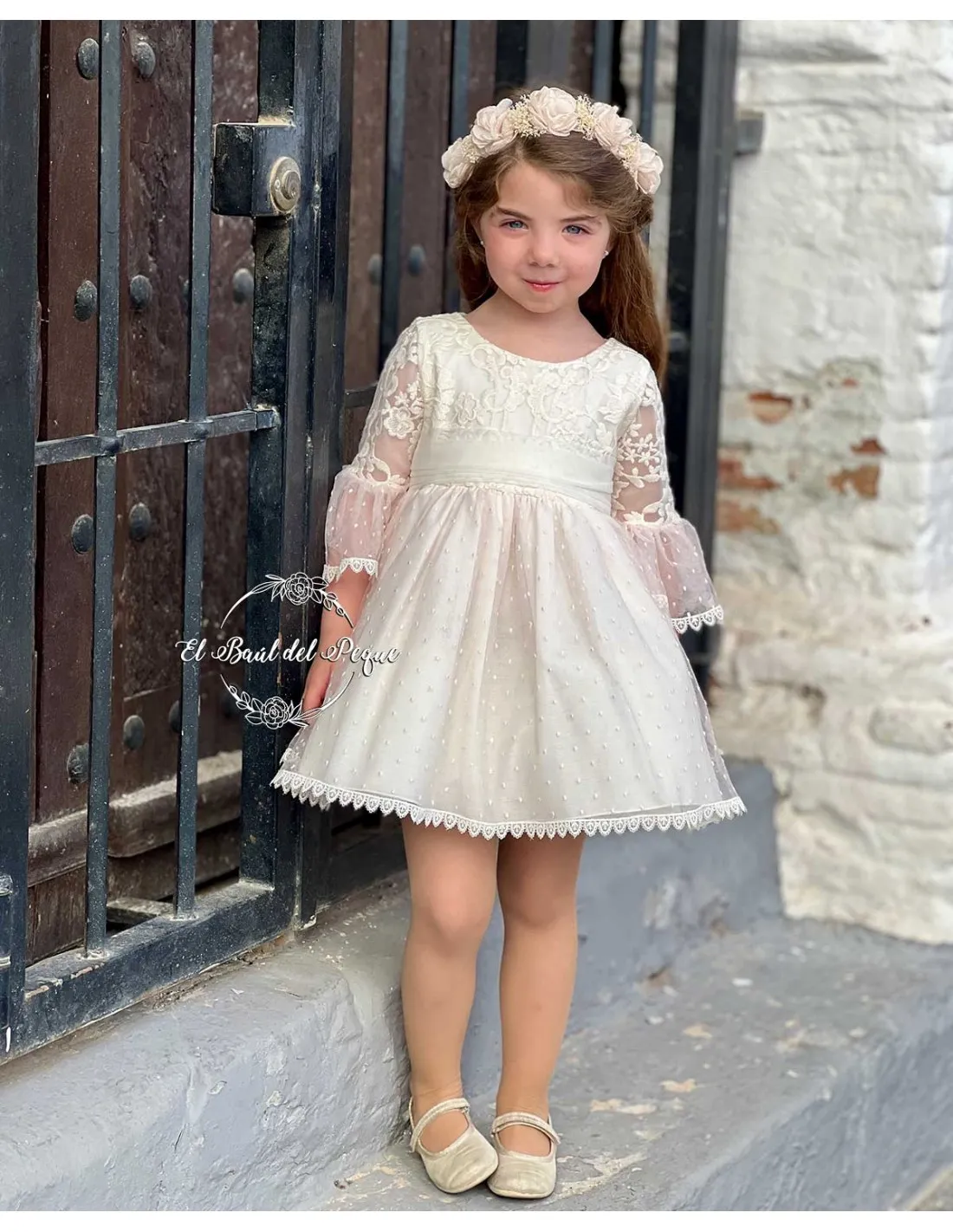 Vestido Ceremonia Niña Chus Rodríguez Verona rosa