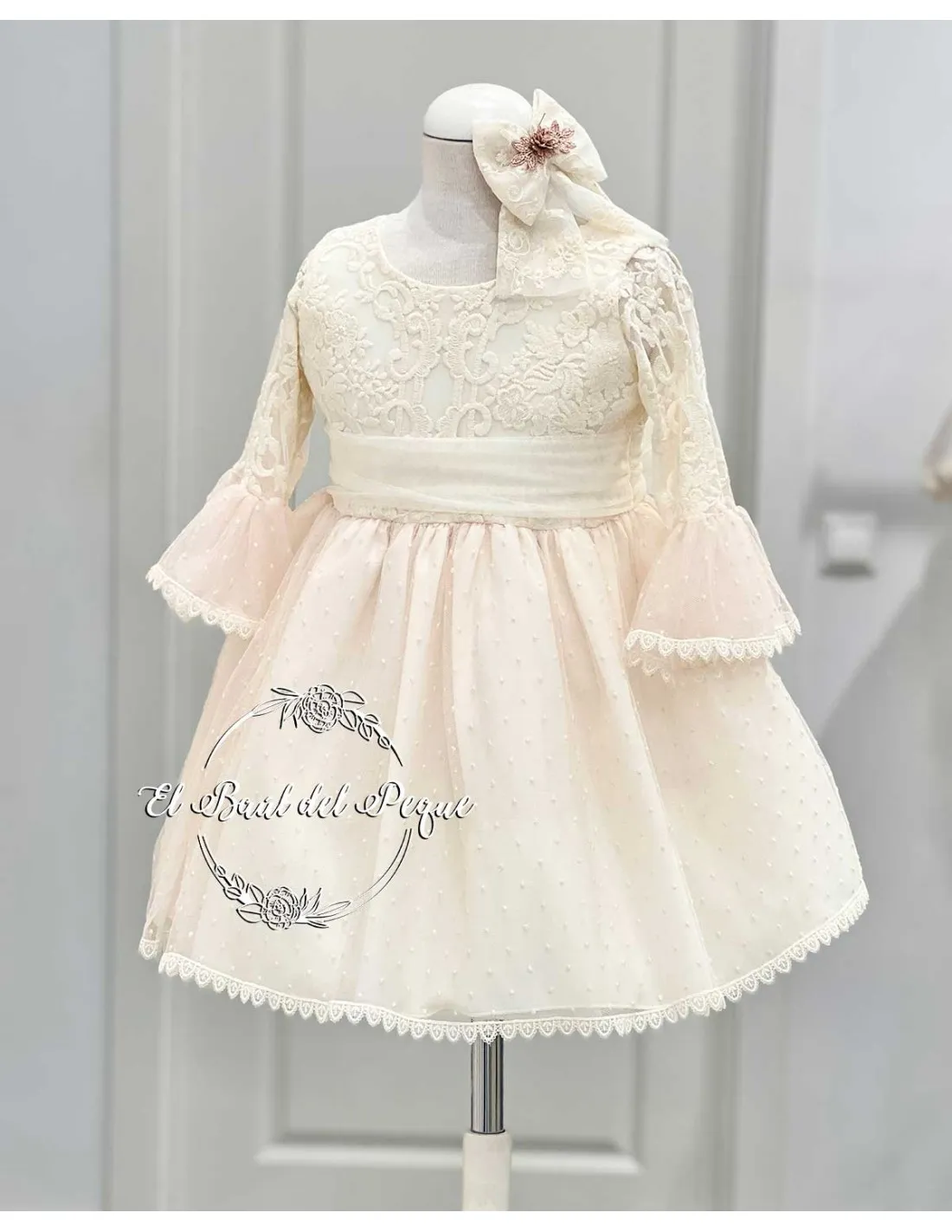 Vestido Ceremonia Niña Chus Rodríguez Verona rosa