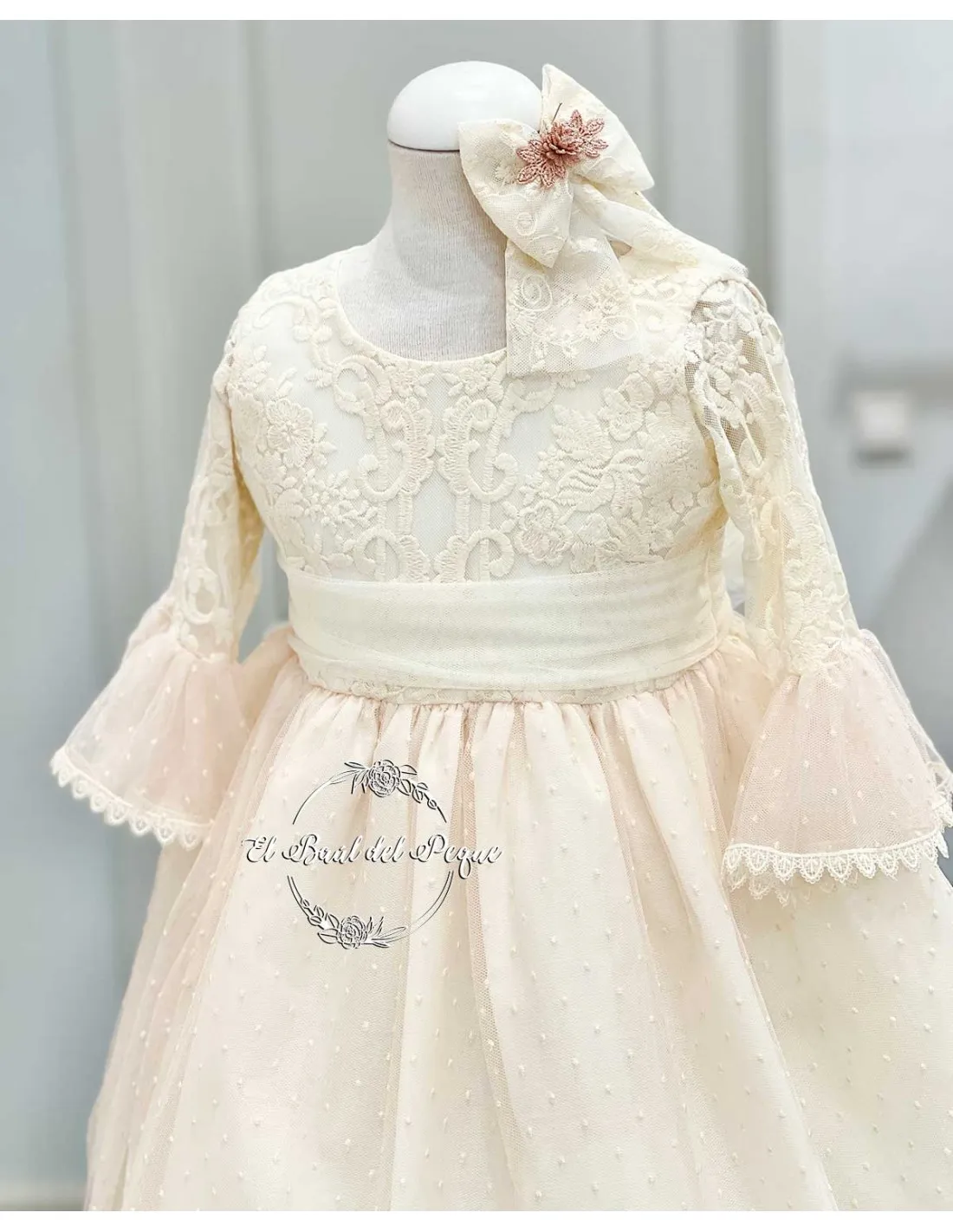 Vestido Ceremonia Niña Chus Rodríguez Verona rosa