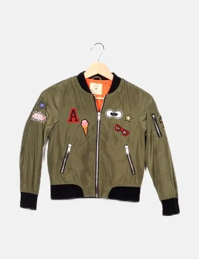 YD Chaqueta verde combinada