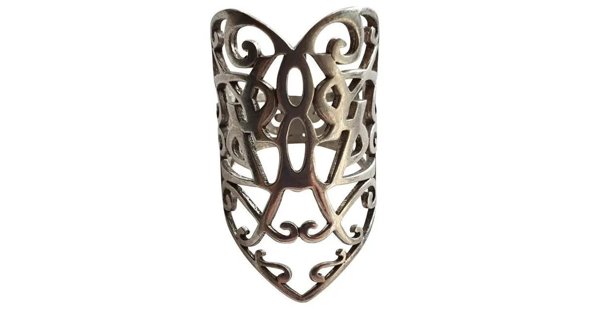Yves Saint Laurent Anillo YSL en plata vintage 
