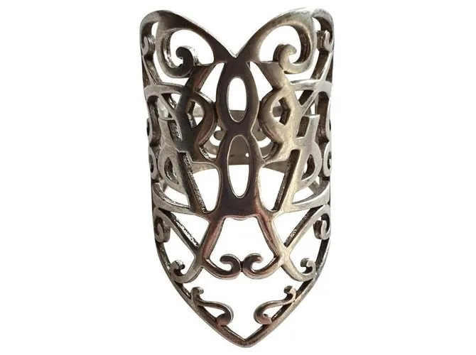 Yves Saint Laurent Anillo YSL en plata vintage 