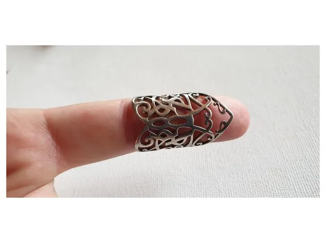 Yves Saint Laurent Anillo YSL en plata vintage 