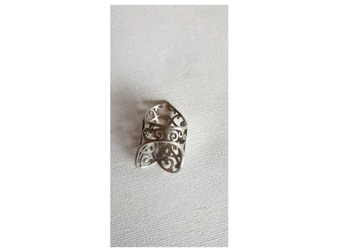 Yves Saint Laurent Anillo YSL en plata vintage 