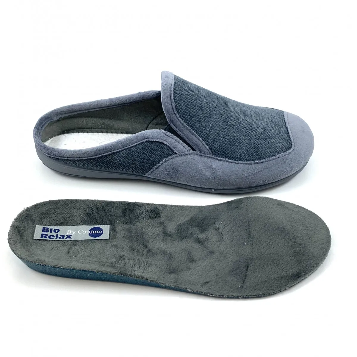 Zapatilla Biorelax Plantilla Extraíble hombre talla 44 y 46 gris Bio13693