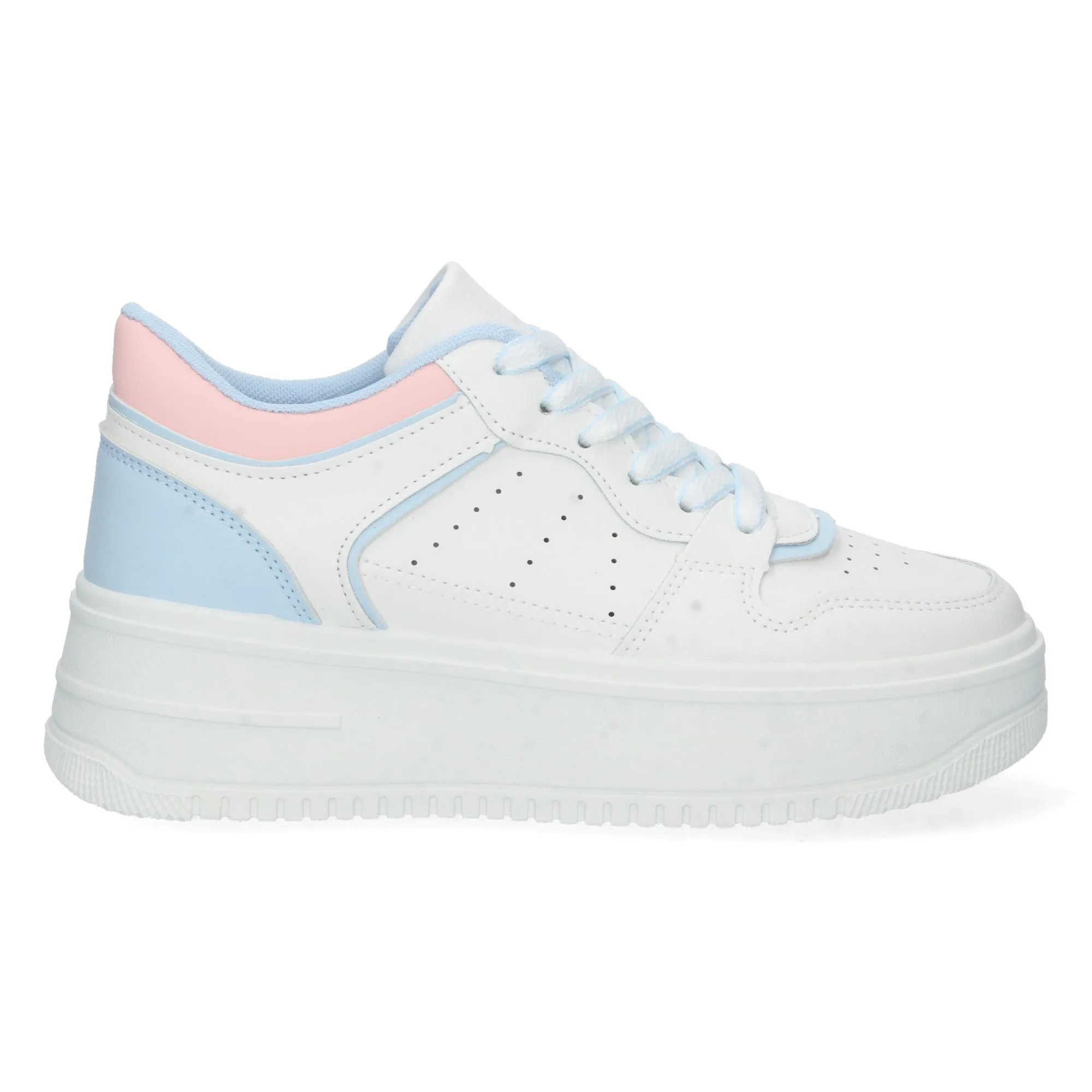 Zapatillas de plataforma comoda mujer color azul