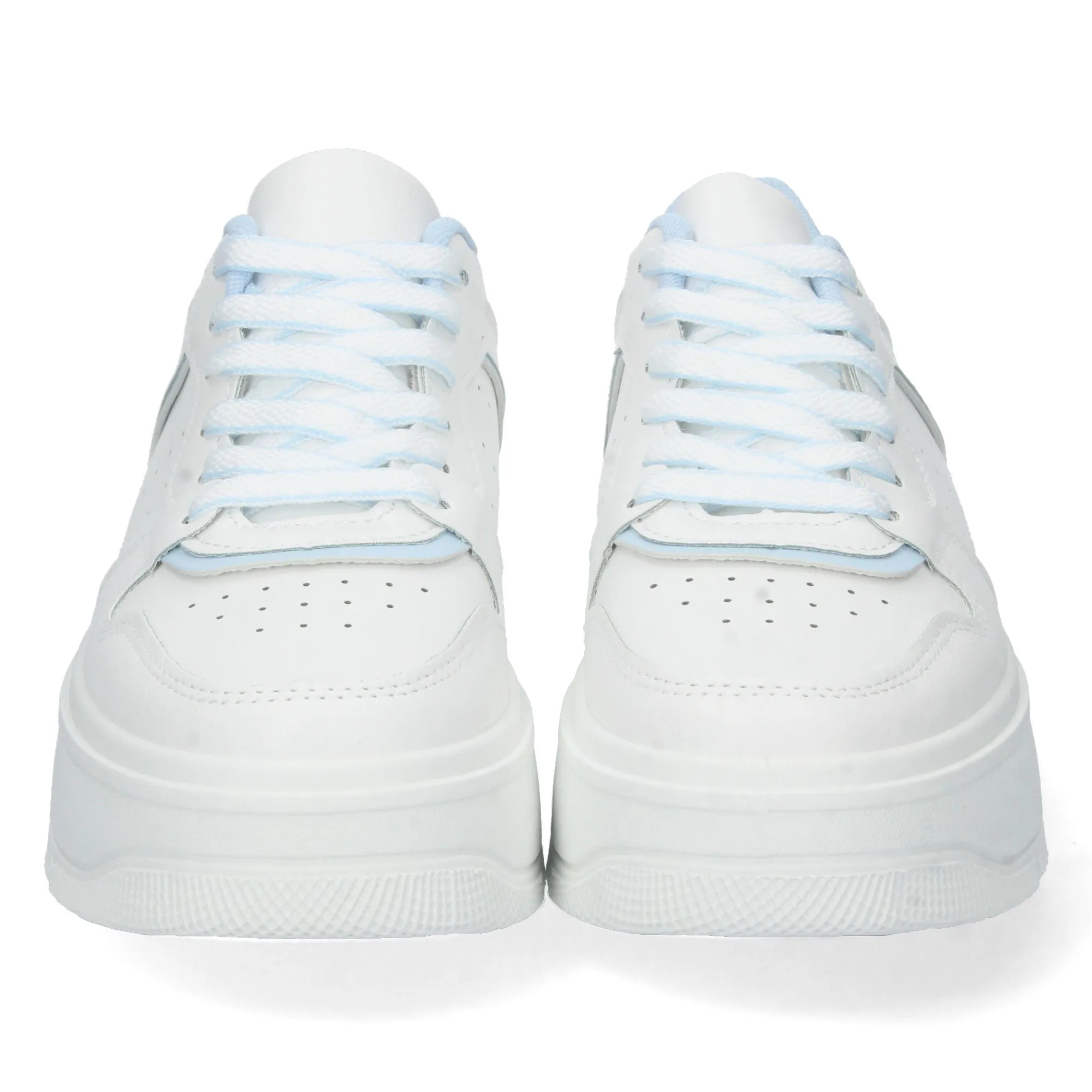 Zapatillas de plataforma comoda mujer color azul