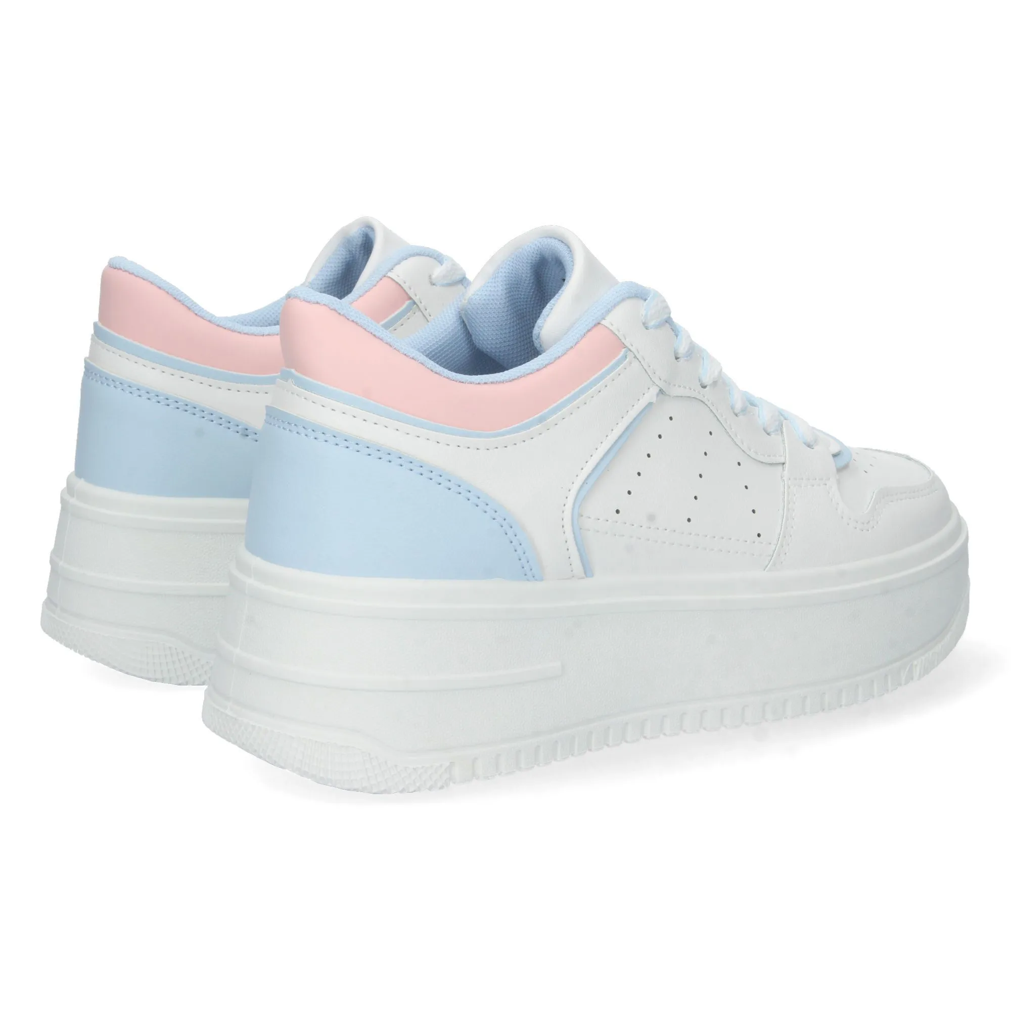 Zapatillas de plataforma comoda mujer color azul