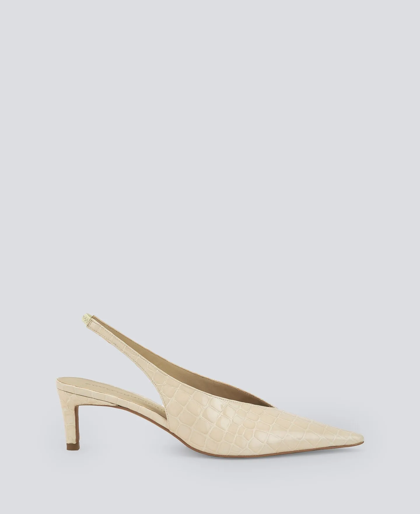 Zapato tacón destalonado en piel mujer