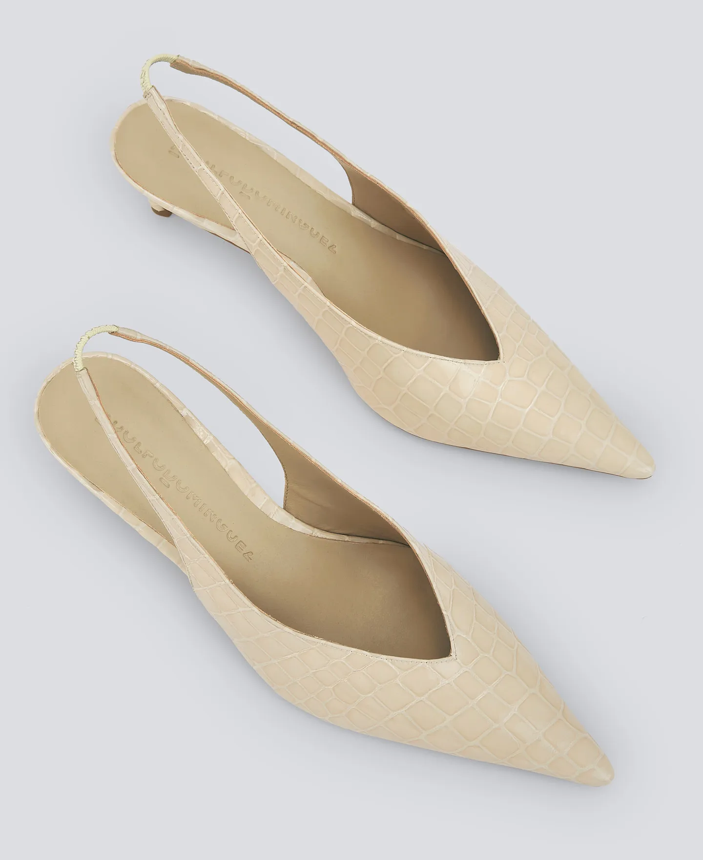 Zapato tacón destalonado en piel mujer