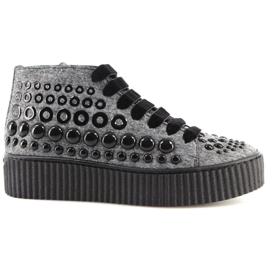 Zapatos Mujer Sneakers PINKO Shine Baby Shine Bolsena I42 Grey Espárragos Nuevo