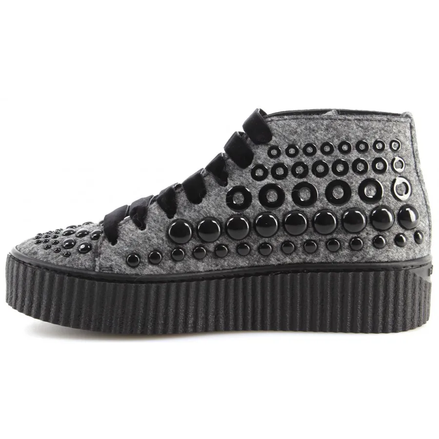 Zapatos Mujer Sneakers PINKO Shine Baby Shine Bolsena I42 Grey Espárragos Nuevo