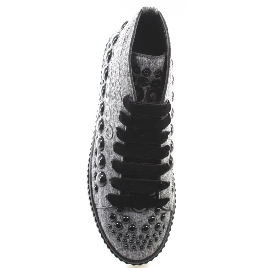 Zapatos Mujer Sneakers PINKO Shine Baby Shine Bolsena I42 Grey Espárragos Nuevo