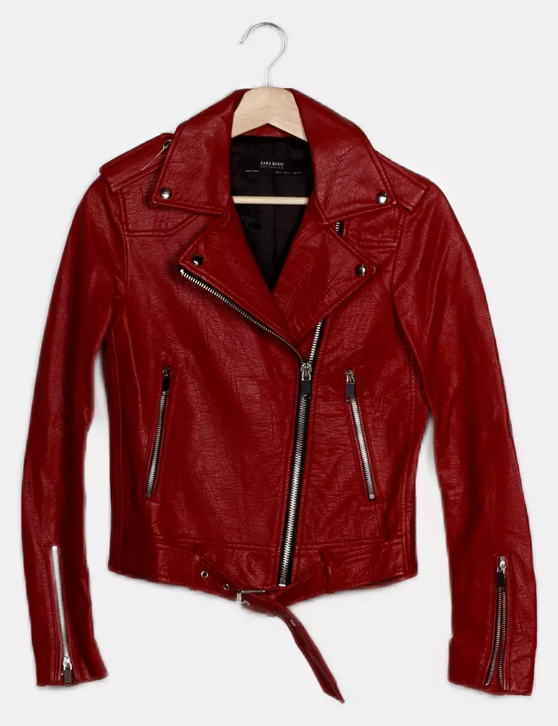 Zara Chaqueta biker Polipiel