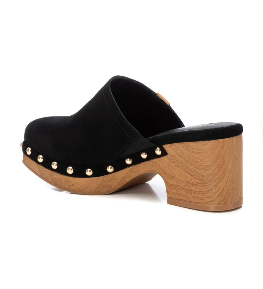 ZUECOS DE PIEL 161475 NEGRO ALTURA TACóN 7CM